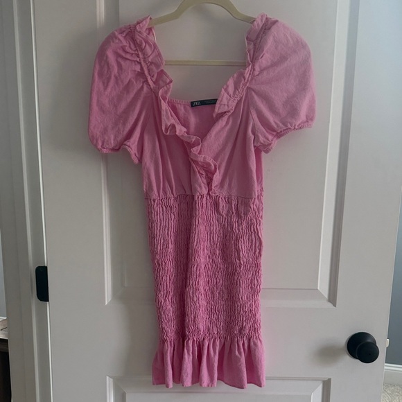 Zara Dresses & Skirts - Zara Pink Ruffled Mini Dress